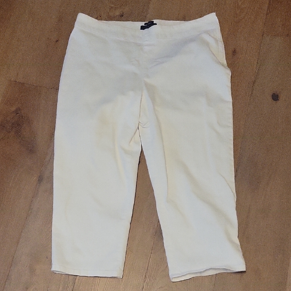 Talbots White Heritage Cropped Jeans. Plussize 16